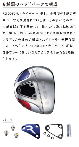 RODDIO�@Driver Head Type-M  Function1